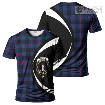 Morgan Tartan T-Shirt with Family Crest Circle Style