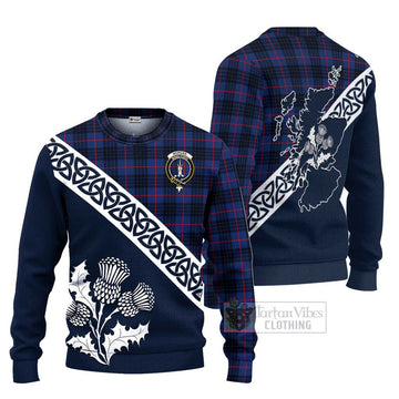 Morgan Tartan Ugly Sweater Featuring Thistle and Scotland Map Unisex - Tartan Vibes Clothing