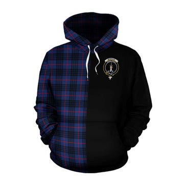 Morgan Tartan Cotton Hoodie with Family Crest and Half Of Me Style Pullover Hoodie XS - Tartan Vibes Clothing