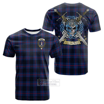 Morgan Tartan Cotton T-shirt with Family Crest Celtic Skull Style Kid's Shirt - Tartan Vibes Clothing
