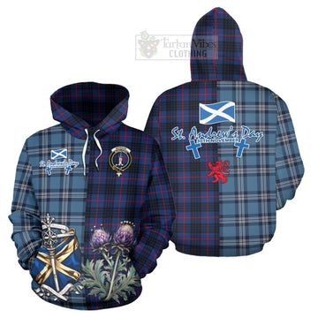 Morgan Tartan Hoodie Happy St. Andrew's Day Half Tartan Style Zip Hoodie - Tartan Vibes Clothing