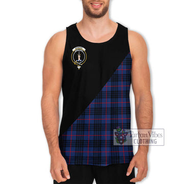 Morgan Tartan Men's Tank Top with Family Crest and Military Logo Style Men - Tartan Vibes Clothing