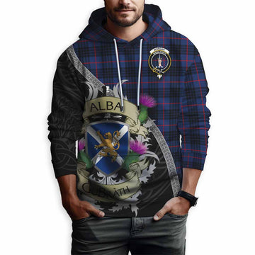 Morgan Tartan Family Crest Hoodie Lion Rampant Royal Thistle Shield Celtic Inspired Pullover Hoodie - Tartan Vibes Clothing