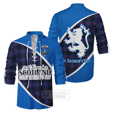 Morgan Family Crest Tartan Ghillie Kilt Shirt Celebrate Saint Andrew's Day in Style Men - Tartan Vibes Clothing