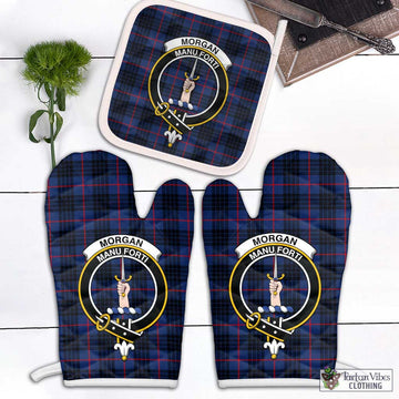 Morgan Tartan Combo Oven Mitt & Pot-Holder with Family Crest