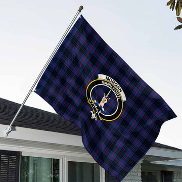 Tartan Vibes Clothing Morgan Tartan House Flag with Family Crest