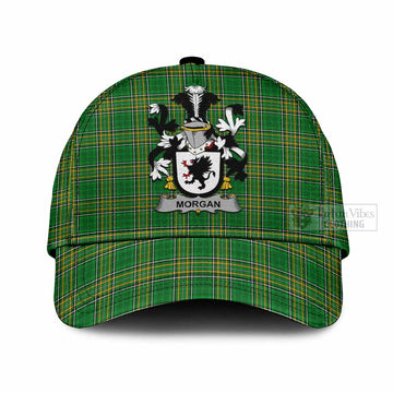 Tartan Vibes Clothing Morgan Irish Clan Tartan Classic Cap with Coat of Arms