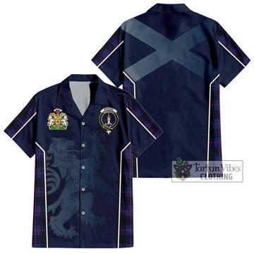 Morgan Tartan Hawaiian Shirt with Family Crest and Lion Rampant Vibes Sport Style Kid - Tartan Vibes Clothing