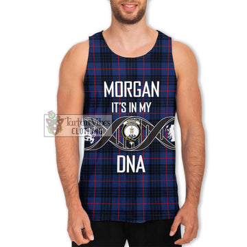 Morgan Tartan Men's Tank Top with Family Crest DNA In Me Style Men - Tartan Vibes Clothing