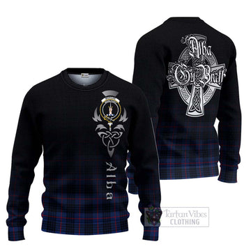 Morgan Tartan Ugly Sweater Featuring Alba Gu Brath Family Crest Celtic Inspired Unisex - Tartan Vibes Clothing