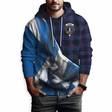 Morgan Tartan Hoodie with Family Crest Scotland Patriotic Style Pullover Hoodie - Tartan Vibes Clothing
