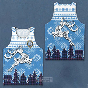 Morgan Clan Christmas Men's Tank Top Celtic Reindeer Style Men - Tartan Vibes Clothing