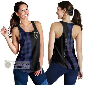 Morgan Tartan Women's Racerback Tanks with Family Crest and Half Of Me Style 4XL - Tartan Vibes Clothing
