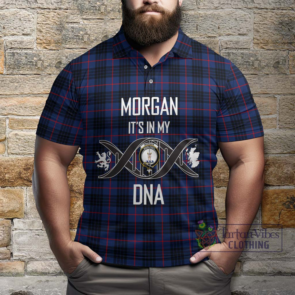 Morgan Tartan Polo Shirt with Family Crest DNA In Me Style Kid - Tartan Vibes Clothing