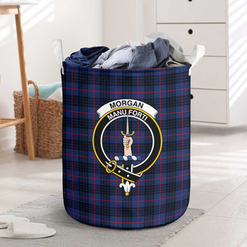 Morgan Tartan Laundry Basket with Family Crest One Size - Tartan Vibes Clothing