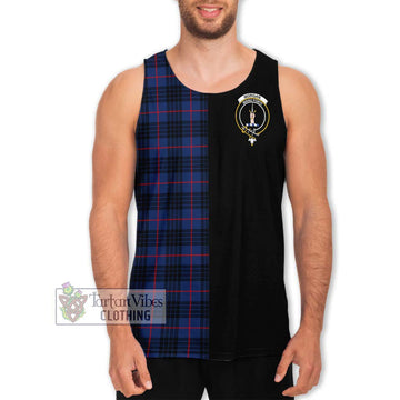 Morgan Tartan Men's Tank Top with Family Crest and Half Of Me Style Men - Tartan Vibes Clothing