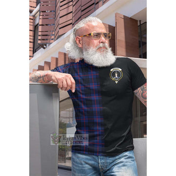 Morgan Tartan Cotton T-shirt with Family Crest and Half Of Me Style Men's Shirt - Tartan Vibes Clothing