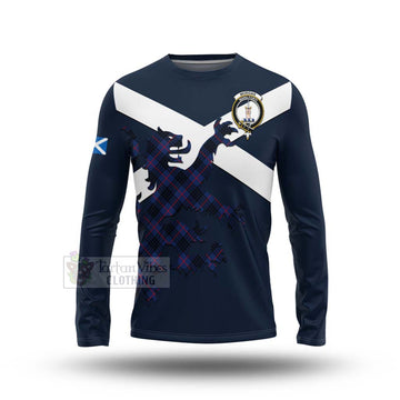 Morgan Tartan Lion Rampant Long Sleeve T-Shirt Proudly Display Your Heritage with Alba Gu Brath and Clan Name Unisex - Tartan Vibes Clothing