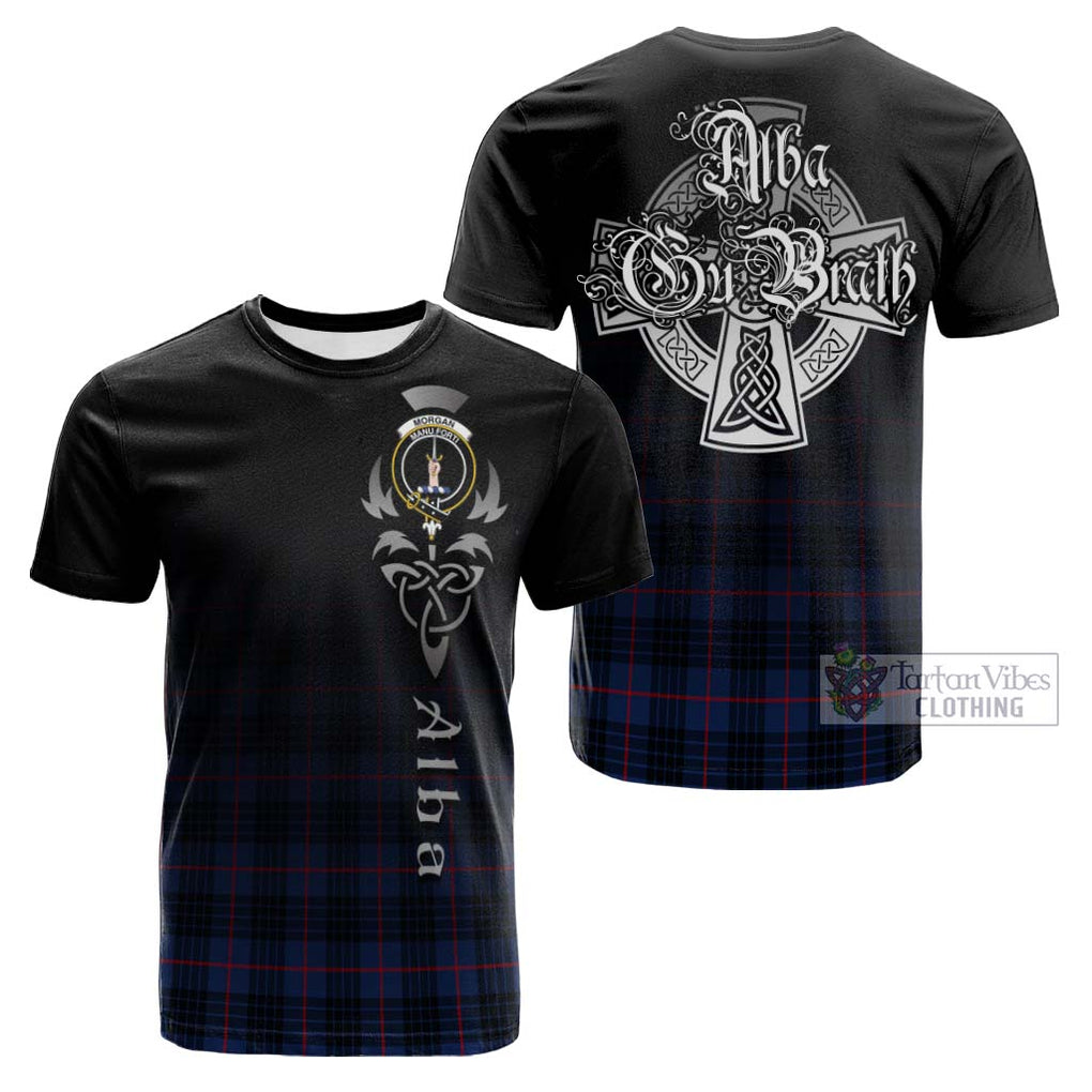 Morgan Tartan Cotton T-shirt Featuring Alba Gu Brath Family Crest Celtic Inspired Kid's Shirt - Tartan Vibes Clothing