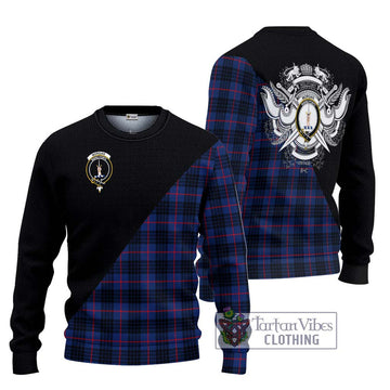 Morgan Tartan Ugly Sweater with Family Crest and Military Logo Style Unisex - Tartan Vibes Clothing