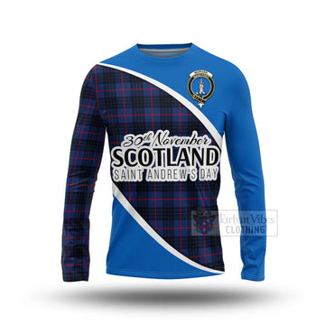 Morgan Family Crest Tartan Long Sleeve T-Shirt Celebrate Saint Andrew's Day in Style Unisex - Tartan Vibes Clothing