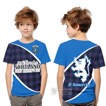 Morgan Family Crest Tartan Kid T-Shirt Celebrate Saint Andrew's Day in Style Youth XL Size14 - Tartan Vibes Clothing