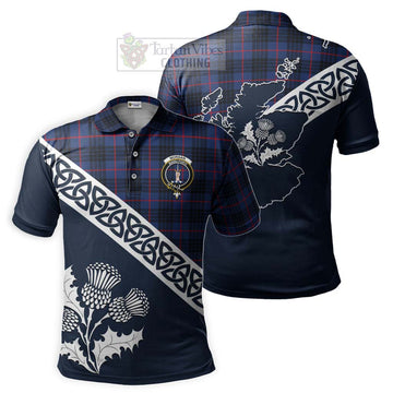 Morgan Tartan Polo Shirt Featuring Thistle and Scotland Map Kid - Tartanvibesclothing Store