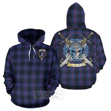 Morgan Tartan Hoodie with Family Crest Celtic Skull Style Zip Hoodie - Tartan Vibes Clothing