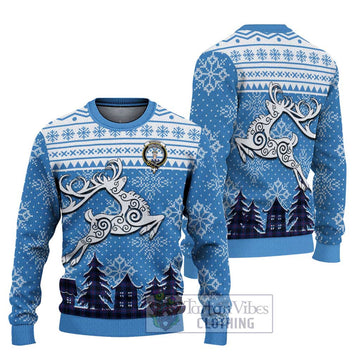 Morgan Clan Christmas Ugly Sweater Celtic Reindeer Style Unisex - Tartan Vibes Clothing