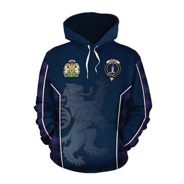 Morgan Tartan Cotton Hoodie with Family Crest and Lion Rampant Vibes Sport Style Pullover Hoodie XS - Tartan Vibes Clothing