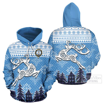 Morgan Clan Christmas Hoodie Celtic Reindeer Style Zip Hoodie - Tartan Vibes Clothing