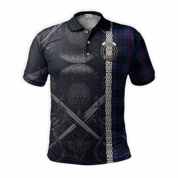 Morgan Tartan Polo Shirt with Family Crest Cross Sword Thistle Celtic Vibes Kid - Tartan Vibes Clothing