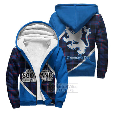 Morgan Family Crest Tartan Sherpa Hoodie Celebrate Saint Andrew's Day in Style Unisex S - Tartan Vibes Clothing