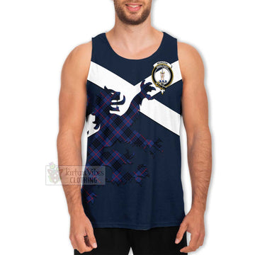 Morgan Tartan Lion Rampant Men's Tank Top Proudly Display Your Heritage with Alba Gu Brath and Clan Name Men - Tartan Vibes Clothing