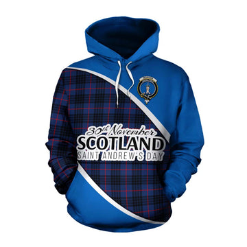 Morgan Family Crest Tartan Cotton Hoodie Celebrate Saint Andrew's Day in Style Pullover Hoodie XS - Tartan Vibes Clothing