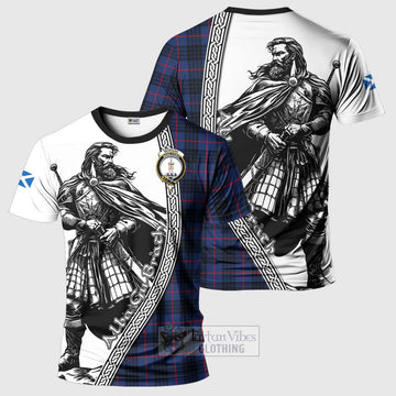Morgan Tartan Clan Crest T-Shirt with Highlander Warrior Celtic Style Kid's Shirt - Tartan Vibes Clothing