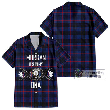 Morgan Tartan Hawaiian Shirt with Family Crest DNA In Me Style Kid - Tartan Vibes Clothing