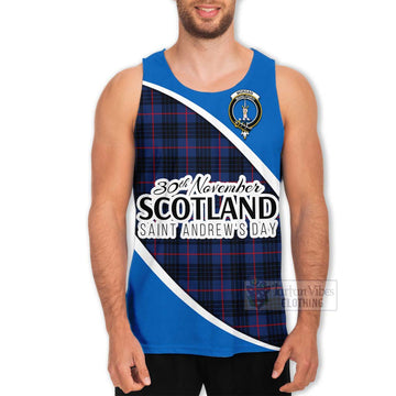 Morgan Family Crest Tartan Men's Tank Top Celebrate Saint Andrew's Day in Style Men - Tartan Vibes Clothing
