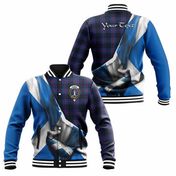 Morgan Tartan Baseball Jacket with Family Crest Scotland Patriotic Style Unisex - Tartan Vibes Clothing