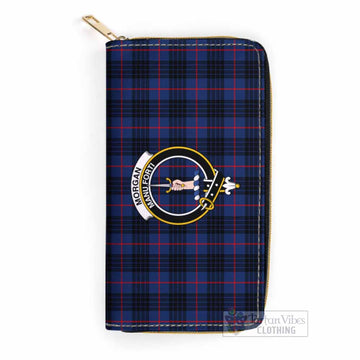 Tartan Vibes Clothing Morgan Tartan Women's Leather Wallet with Family Crest