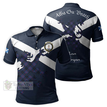 Morgan Tartan Lion Rampant Polo Shirt Proudly Display Your Heritage with Alba Gu Brath and Clan Name Kid - Tartan Vibes Clothing
