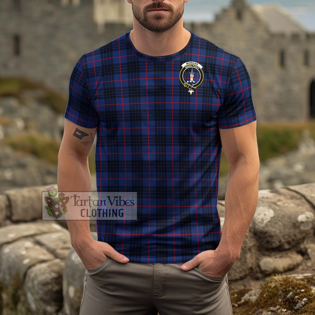 Morgan Tartan Cotton T-Shirt with Family Crest Kid's Shirt - Tartan Vibes Clothing