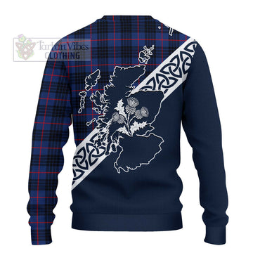 Morgan Tartan Ugly Sweater Featuring Thistle and Scotland Map - Tartan Vibes Clothing