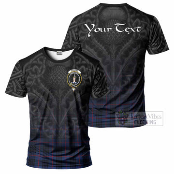 Morgan Tartan T-Shirt with Family Crest Celtic Thistle Vibes - Tartan Vibes Clothing