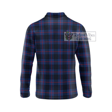 Morgan Tartan Long Sleeve Polo Shirt with Family Crest DNA In Me Style - Tartan Vibes Clothing