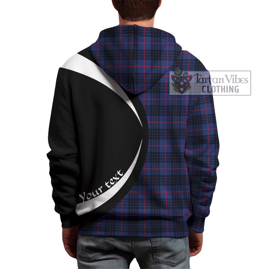 Morgan Tartan Hoodie with Family Crest Circle Style - Tartan Vibes Clothing