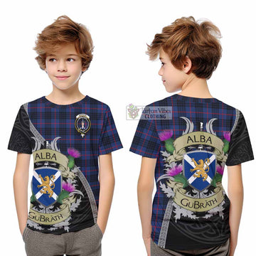 Morgan Tartan Family Crest Kid T-Shirt Lion Rampant Royal Thistle Shield Celtic Inspired - Tartan Vibes Clothing