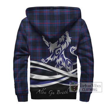 Morgan Tartan Sherpa Hoodie with Alba Gu Brath Regal Lion Emblem - Tartan Vibes Clothing