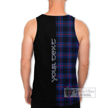 Morgan Tartan Men's Tank Top with Family Crest and Half Of Me Style - Tartan Vibes Clothing