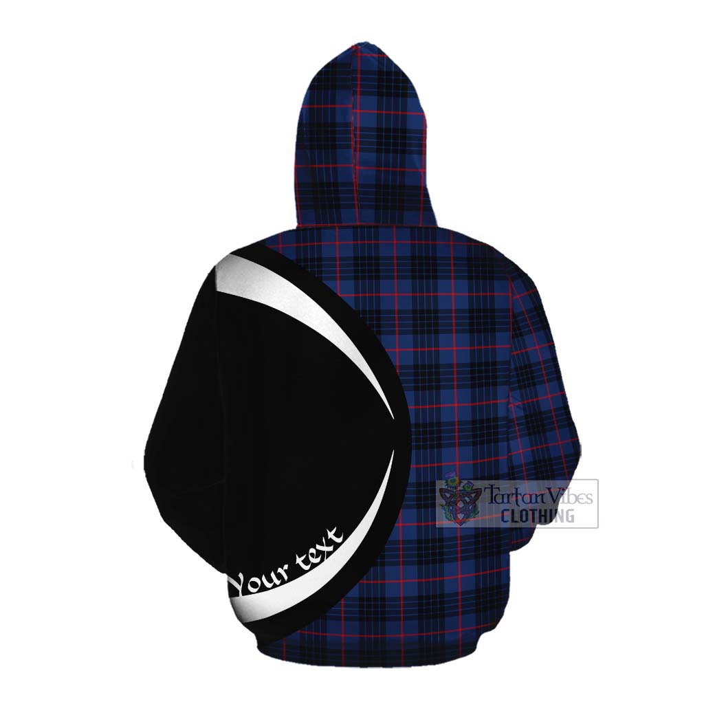 Morgan Tartan Cotton Hoodie with Family Crest Circle Style Pullover Hoodie - Tartan Vibes Clothing